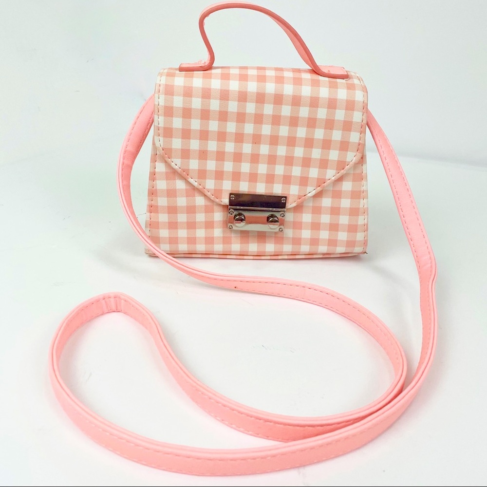 3/$30 Girls Pink Gingham Crossbody Bag
